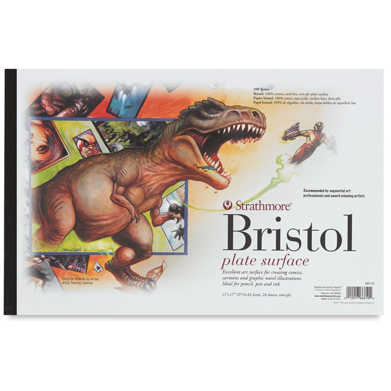 Strathmore 500 Sequential Series Bristol Pad - 11" x 17", 2 ply, Plate, 24 Sheets